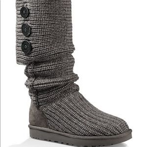 UGGS classic cardy button detailed knit boots